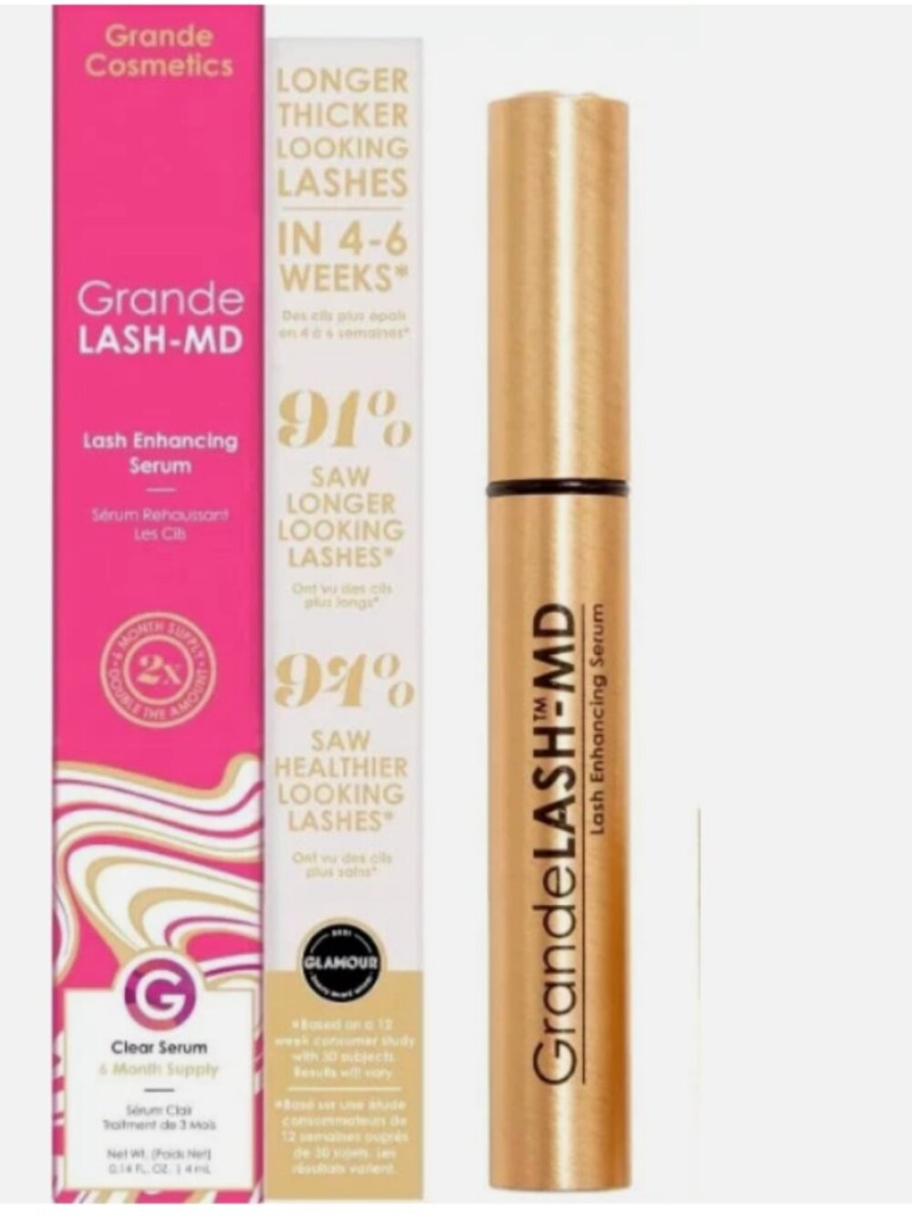New Packaging GrandeLASH-MD Grande Lash Eyelash Enhancing Conditioning Serum 4ml